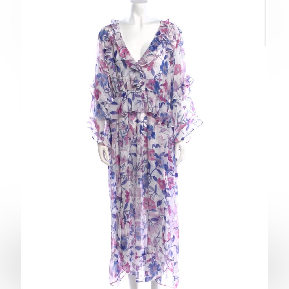 Misa Los Angeles Floral Ruffle Dress